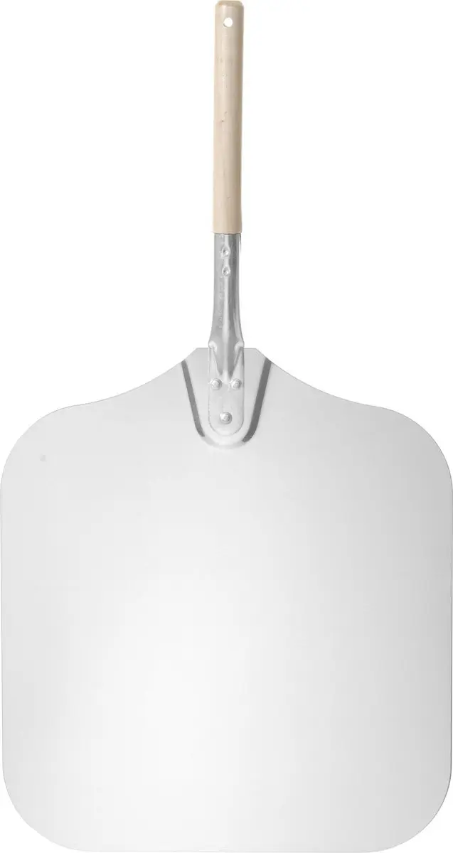Hendi Vierkante Pizzaschep 305x660mm - Aluminium/Hout