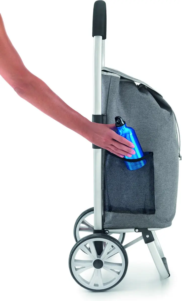 Metaltex Magnolia Boodschappentrolley 45L - Grijs - afbeelding 3 van 6