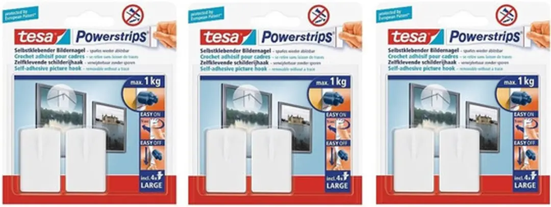 Tesa Schilderij Ophanghaken 6x - Wit