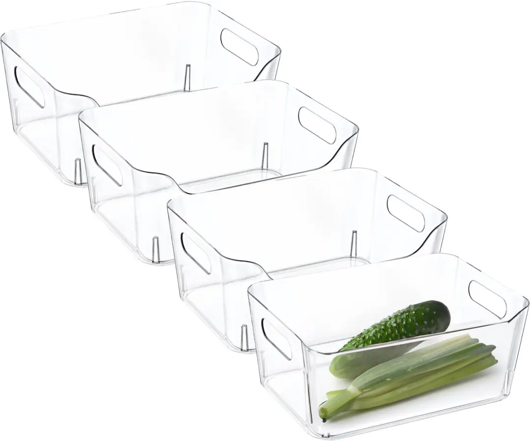 Excellent Houseware Koelkastorganizers 4x - Mat Transparant - 3L