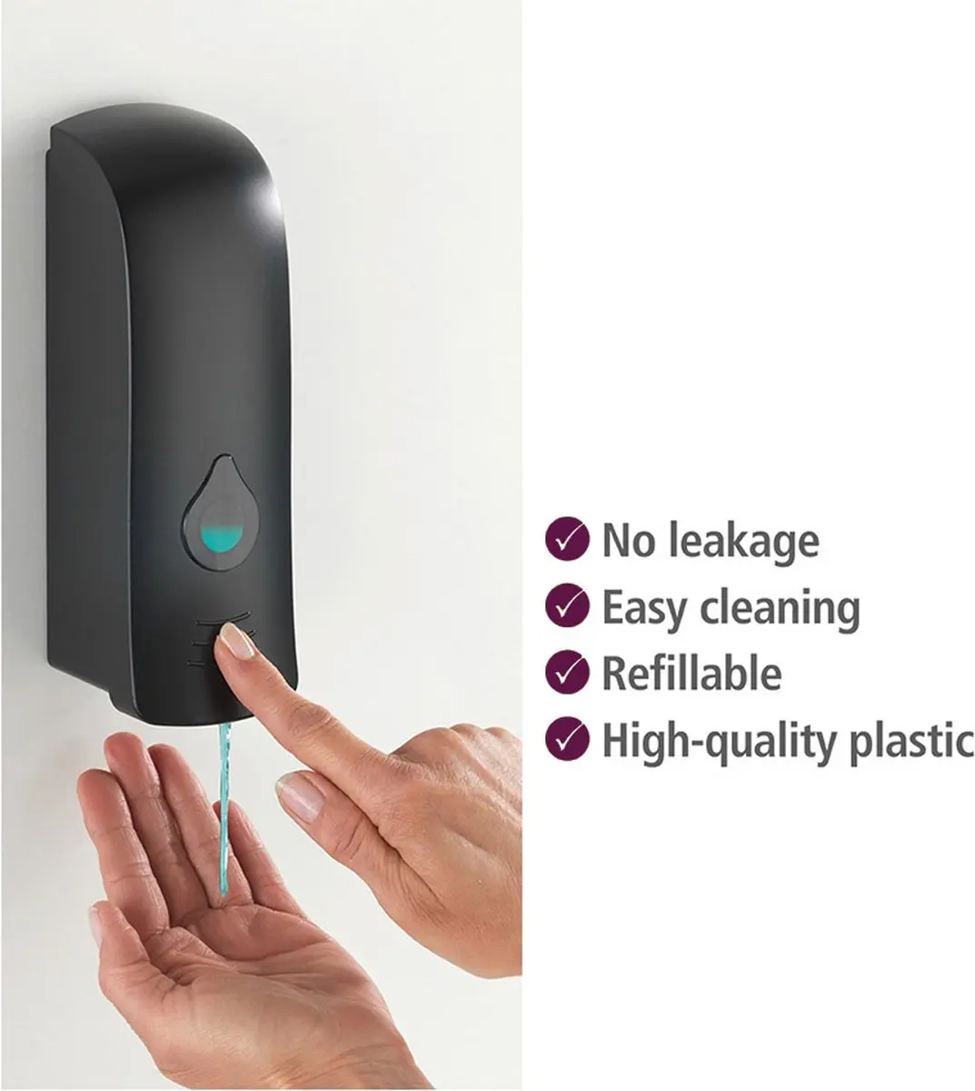 Wenko Zeepdispenser wand zwart