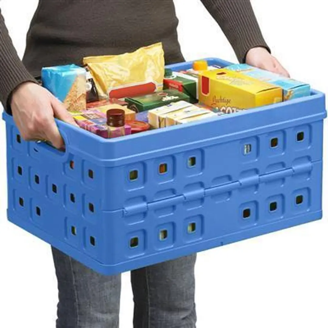 Sunware Square Vouwkrat 46L - 54x38x26,5cm Blauw - afbeelding 4 van 5