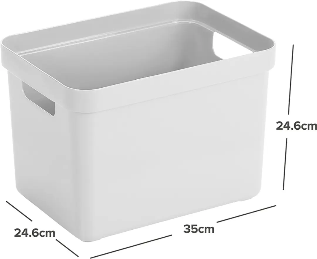Sunware Sigma Home Opbergbox 18L - 35x24,6x24,3cm Wit - afbeelding 2 van 6