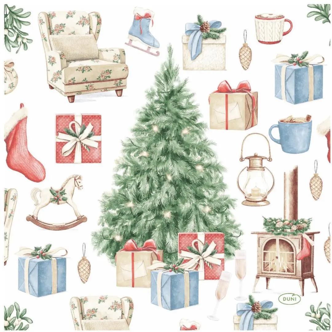 Duni Kerstboom Servetten 33x33cm