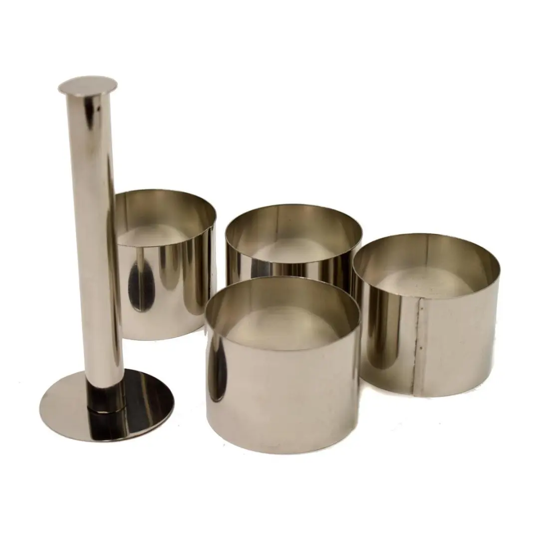 Cosy&Trendy Garneercirkel Ø7cm - Set van 4 met stamper - Zilver