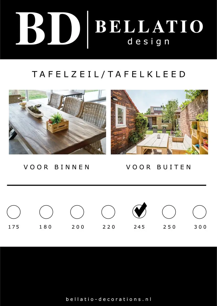 Bellatio Design Tafelzeil Rivierkeienprint 140x245cm