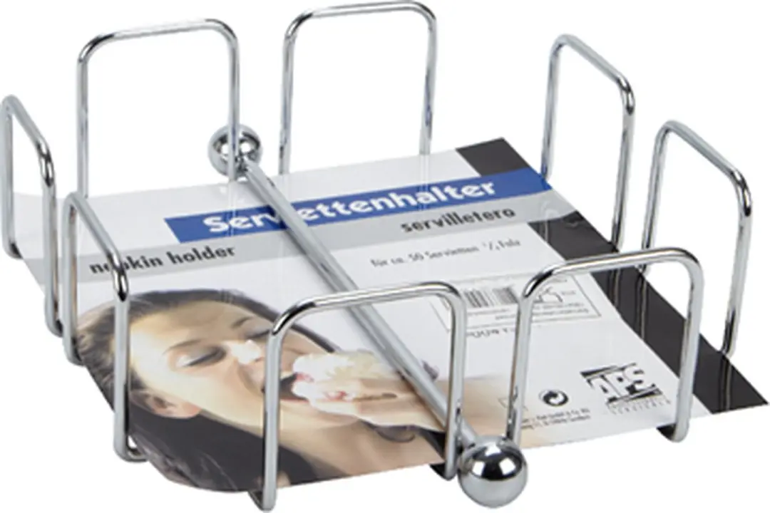 HENDI Verchroomde Servettenhouder 190x190x65mm