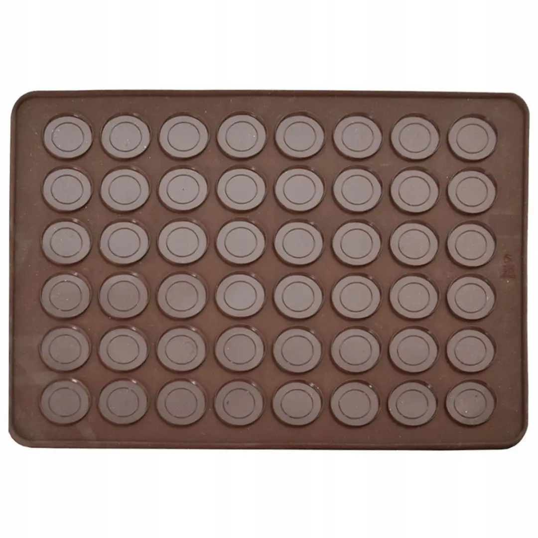 Orion Siliconen Macaron Mat 39,5x29,5cm - 48 Makronen - Bruin