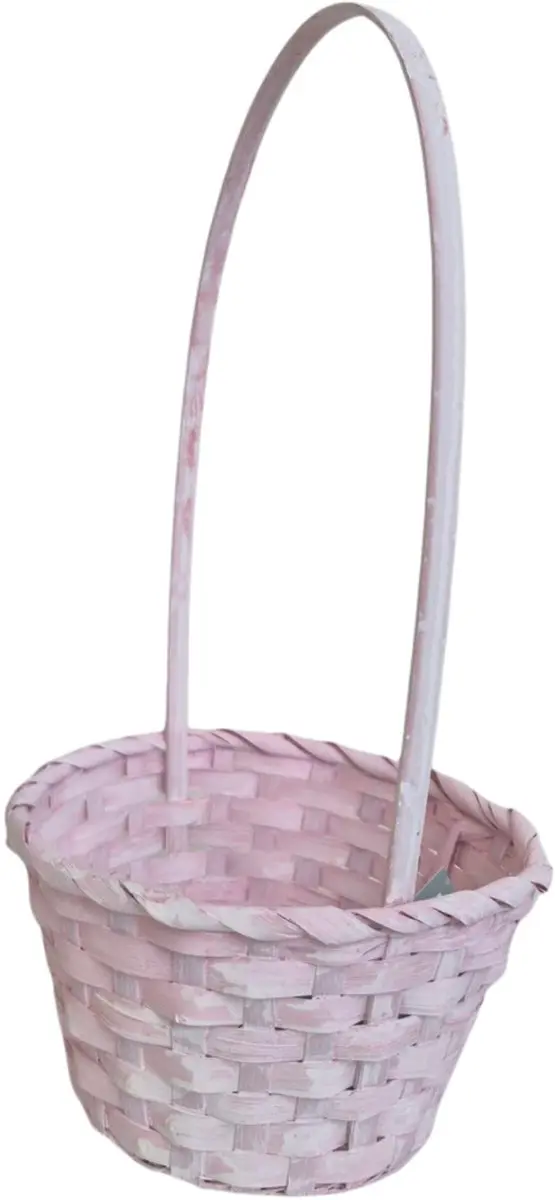 Kaemingk Everlands Paasmandje - 4 Stuks - Lichtroze - 20x38cm