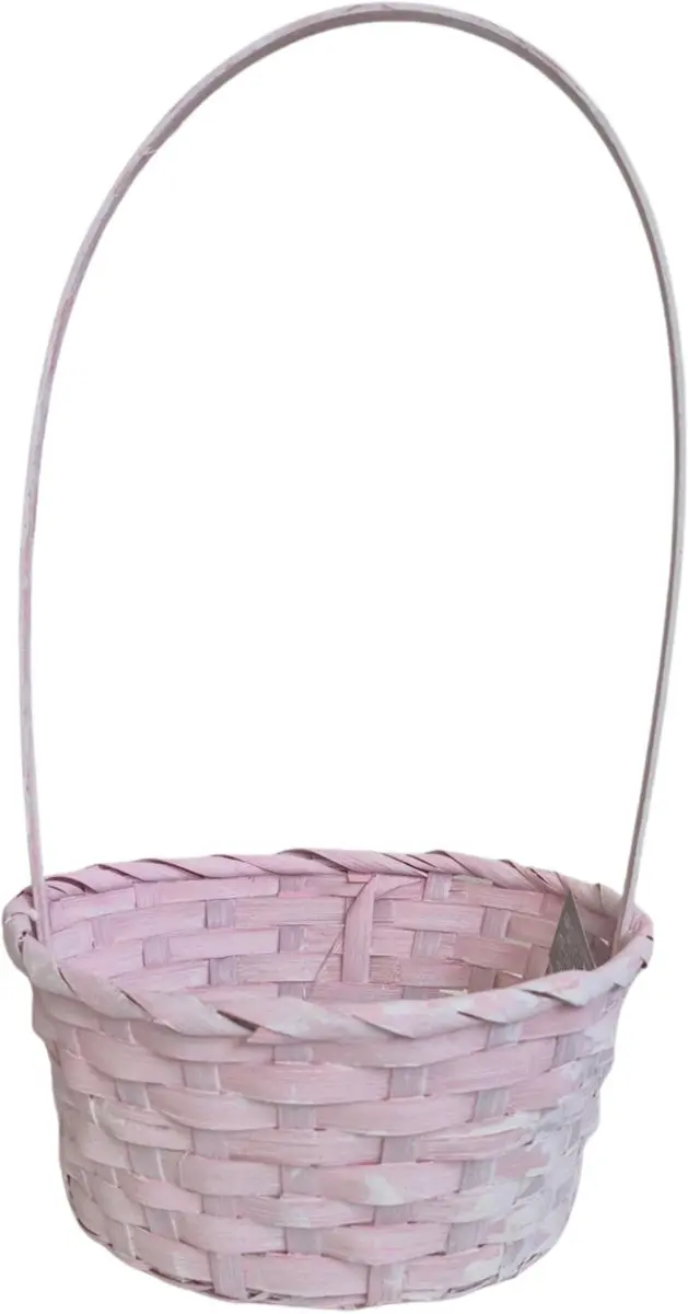Kaemingk Everlands Paasmandje - 4 Stuks - Lichtroze - 20x38cm