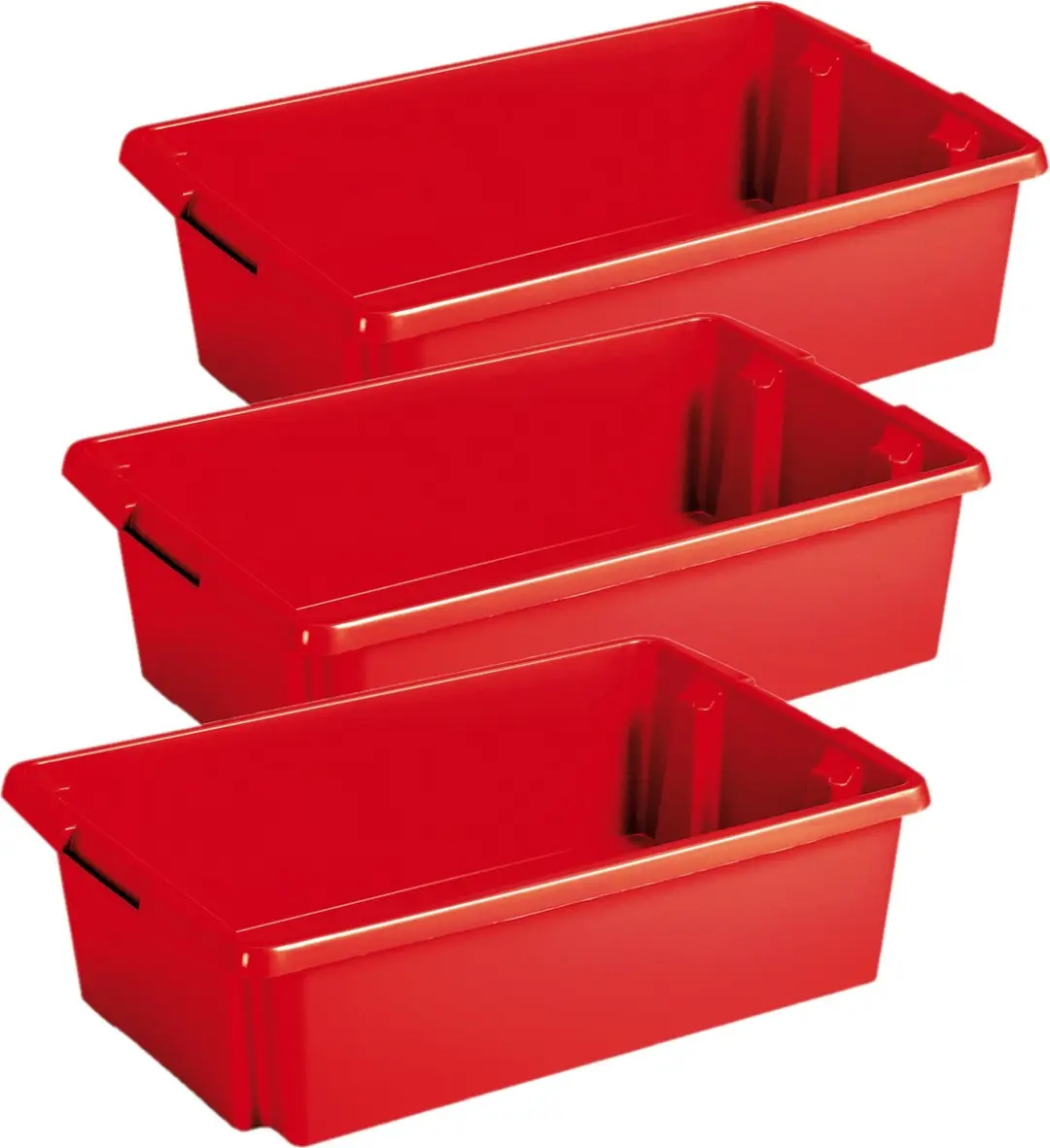 Sunware Nesta Opslagbox 30L - 3 Stuks Rood