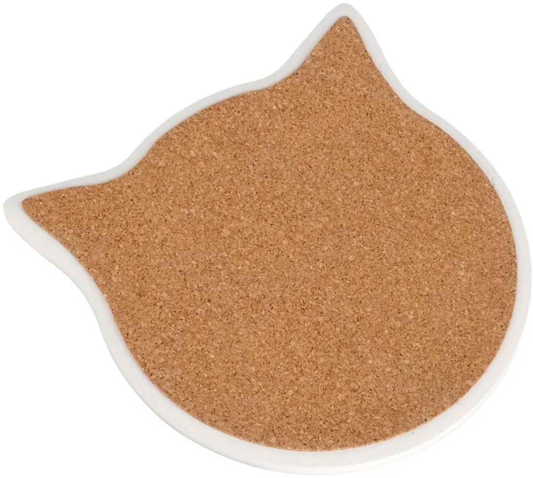 Excellent Houseware Kat Onderzetters - 4 Stuks - Veelkleurig