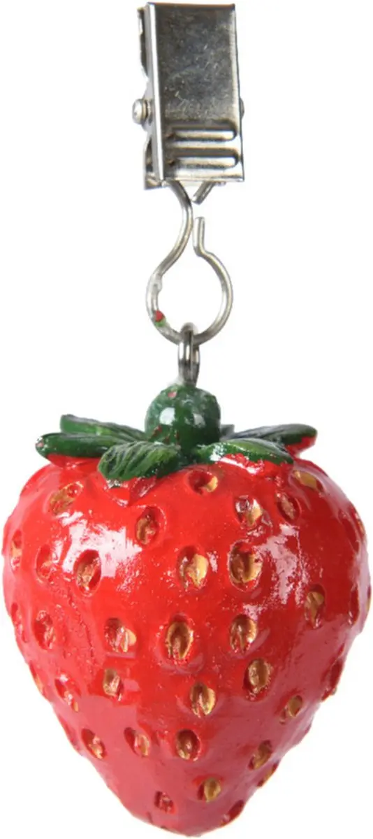 Decoris Tafelkleedgewichtjes - 4 Stuks - Aardbei - Rood