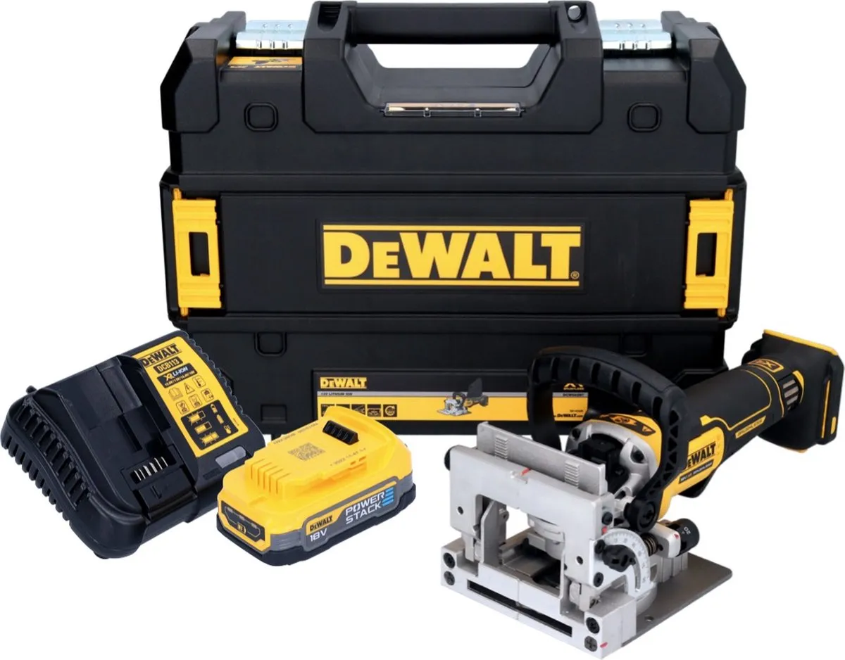 DeWalt DCW 682 E1T Platte Deuvelfrees 18V - 102x20mm - 1x Powerstack 1,7Ah + Lader - afbeelding 5 van 5