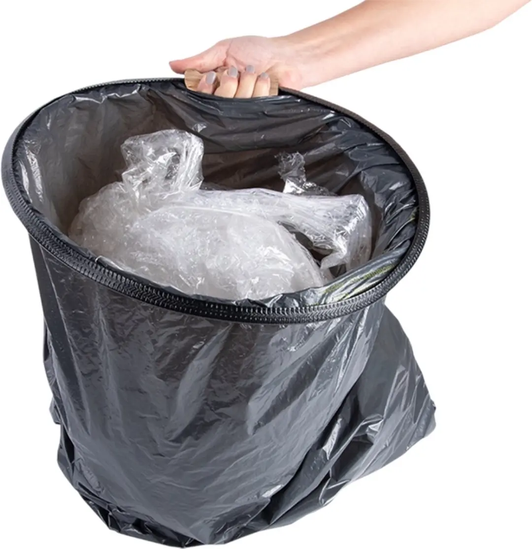 Esschert Design Afvalzakring Ø40,5cm - 60L - Zwart - afbeelding 2 van 2