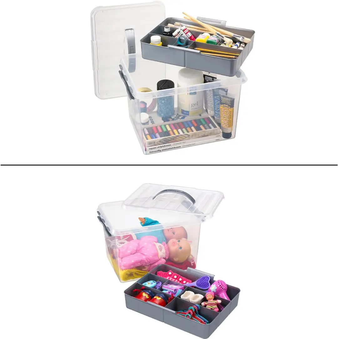 Sunware Q-line Opbergbox 22L - 40x30x26cm - Grijs - afbeelding 6 van 6
