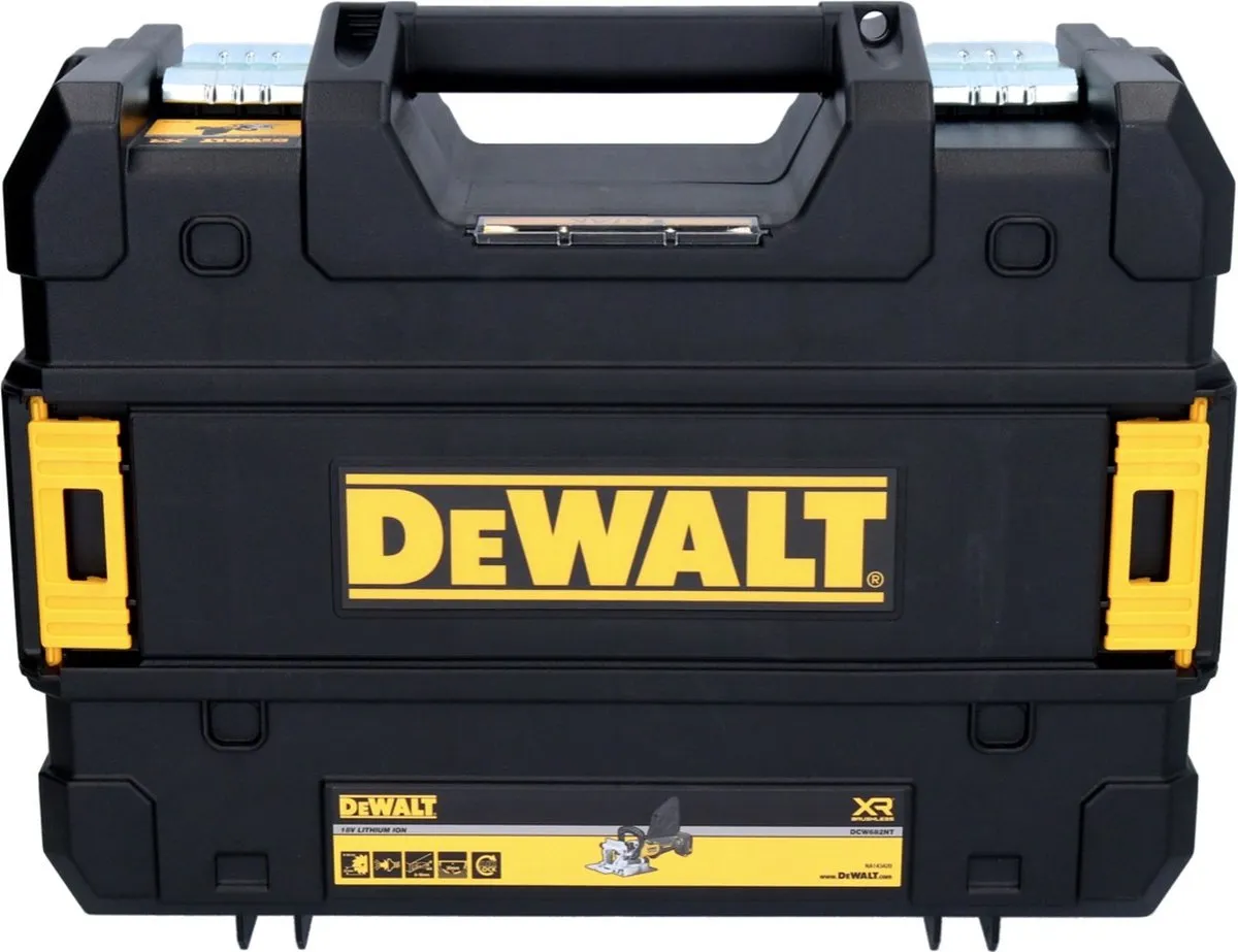 DeWalt DCW 682 E2T Platte Deuvelfrees 18V - 2x Powerstack 1,7Ah + Lader - afbeelding 2 van 5