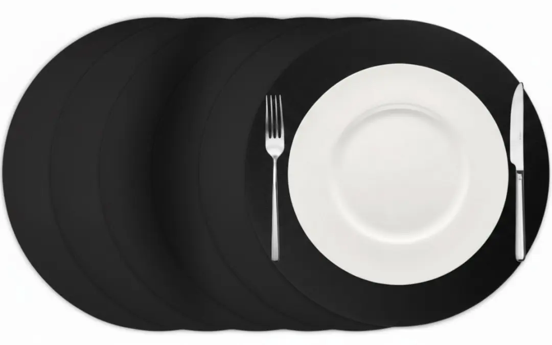 Cookinglife Placemats Lederlook Vegan Zwart