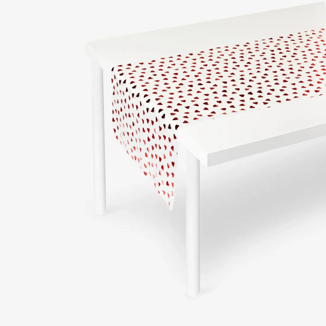 Zebra Tafelloper Hartjes 40x200cm