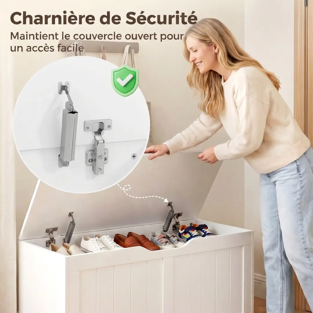 Homcom Opbergkist 100x40x45cm - Wit