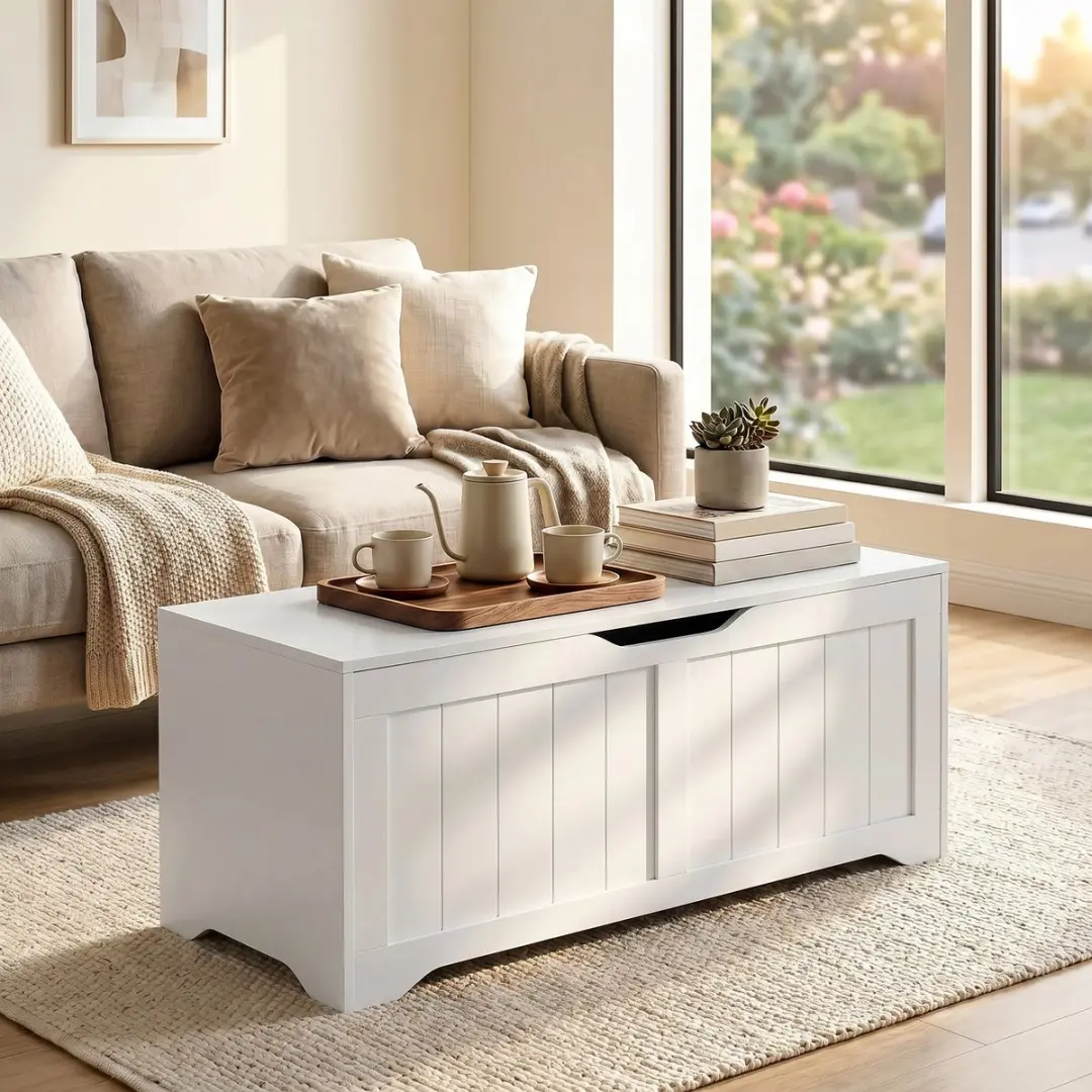 Homcom Opbergkist 100x40x45cm - Wit
