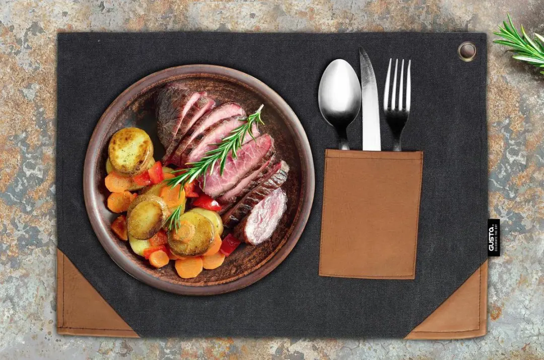 Gusta Canvas Placemats 45x32cm - 2 Stuks