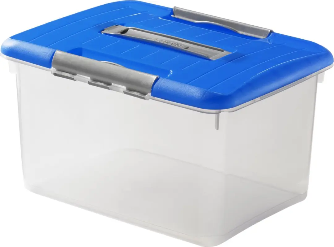 Curver Optima Opbergbox 15L - Transparant/Blauw