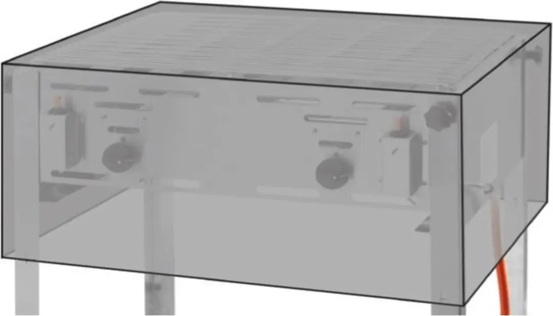 HENDI Afdekhoes Grill Master Maxi Roast Master Maxi - UV-bestendig 720x560x360mm Zwart