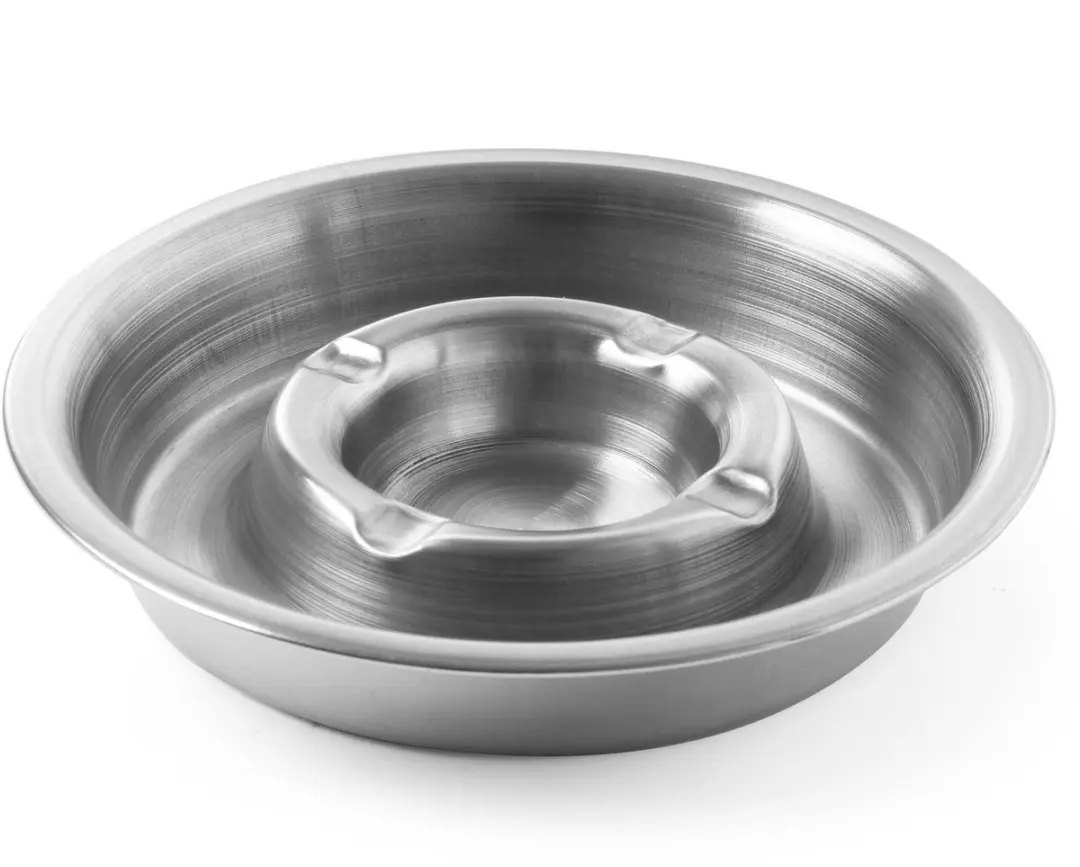 HENDI 440100 Asbak - Ø160mm - Roestvrij staal