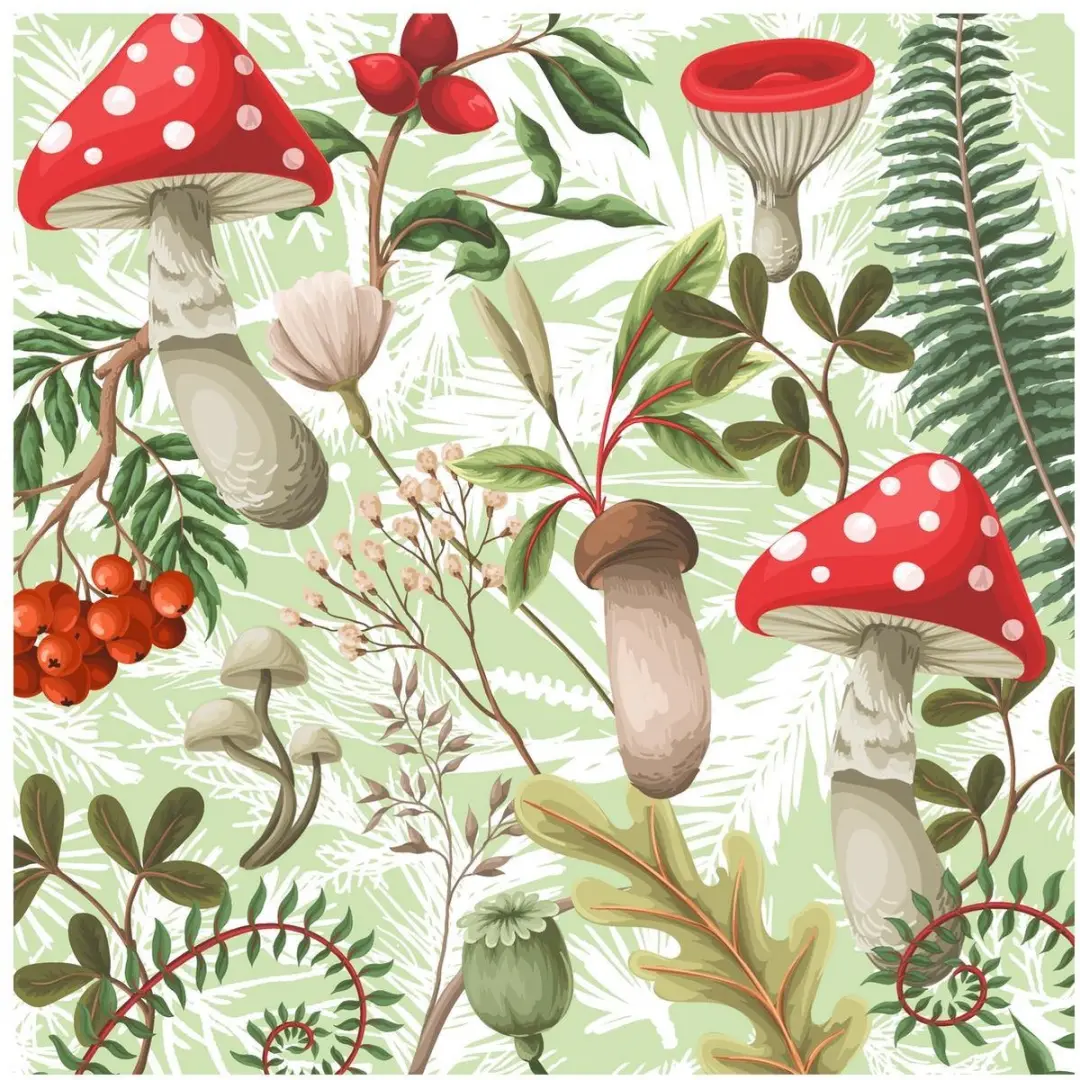 Duni Forest Fungi Servetten 33x33cm