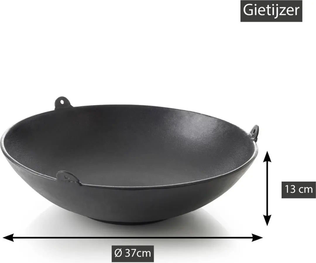 Barbecook BBQ Wok 37cm - Zwart