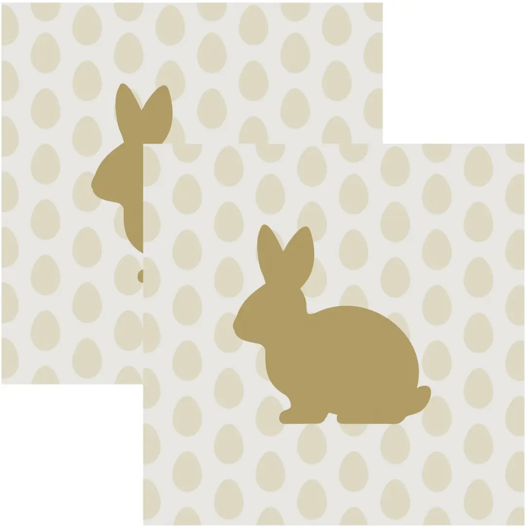 Duni Golden Bunny Paas Servetten 40x