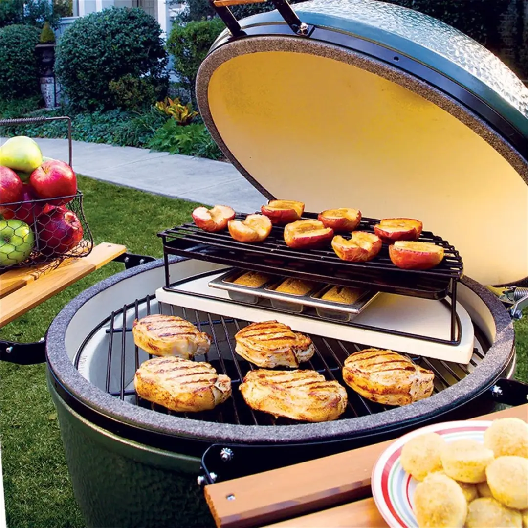 Big Green Egg Half Ronde Pizzasteen Large 20,5x40,5cm