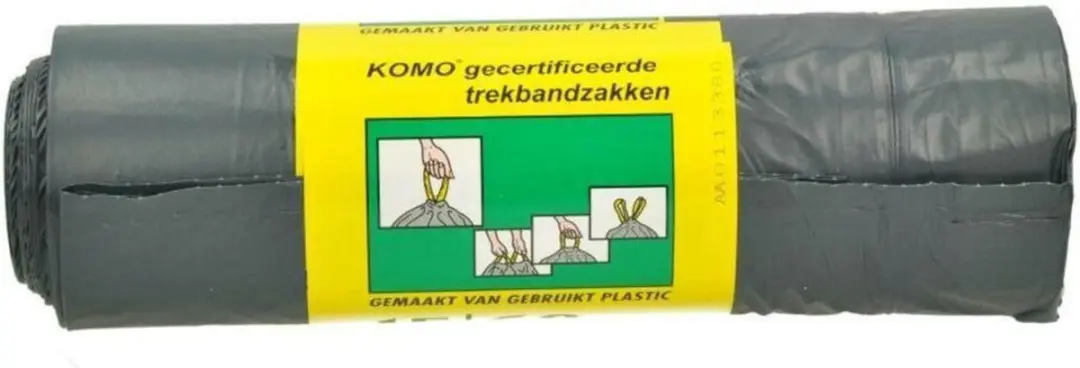 KOMO Vuilniszakken 60L - Grijs 60x80cm - 300 Stuks