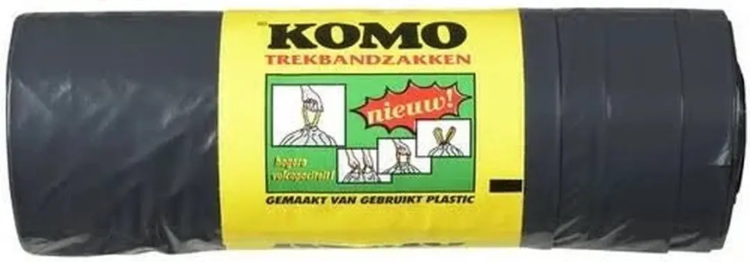 KOMO Vuilniszakken 60L - Grijs 60x80cm - 300 Stuks - afbeelding 6 van 6