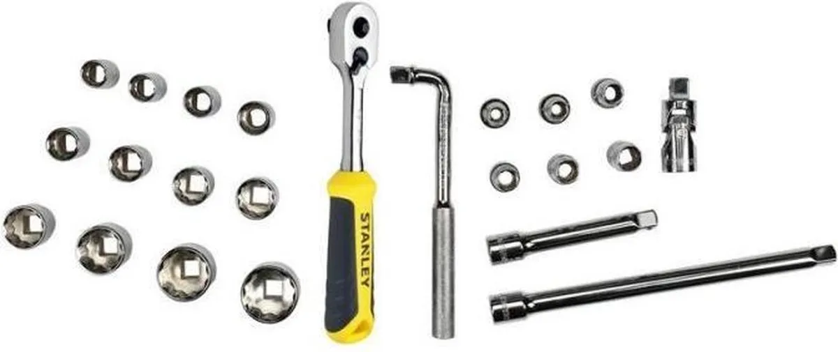 Stanley Doppenset 1/2 inch STMT1-74173 - Geel
