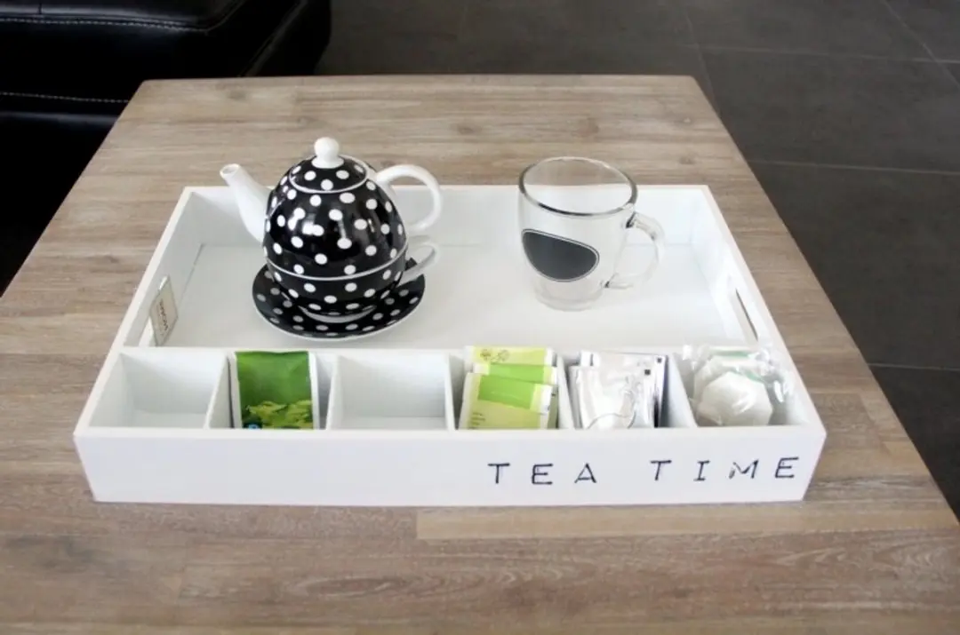 Cosy&Trendy Tea Time Houten Dienblad 45x30cm - Wit