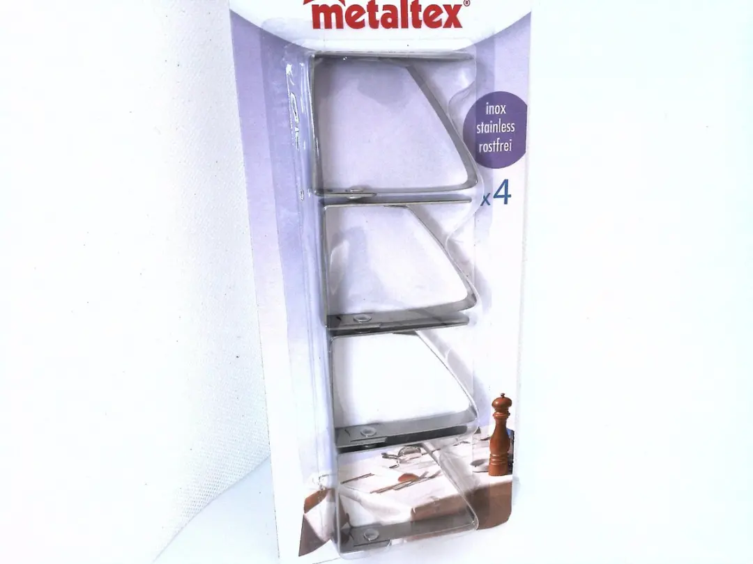 Metaltex Tafellakenknijpers RVS - 4 Stuks