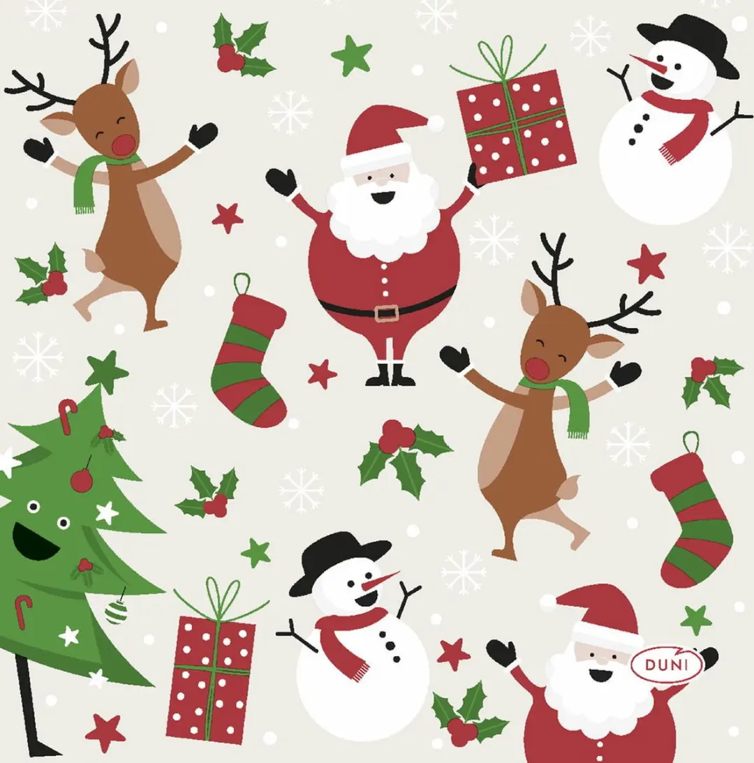 Duni Kerst Servetten 24x24cm