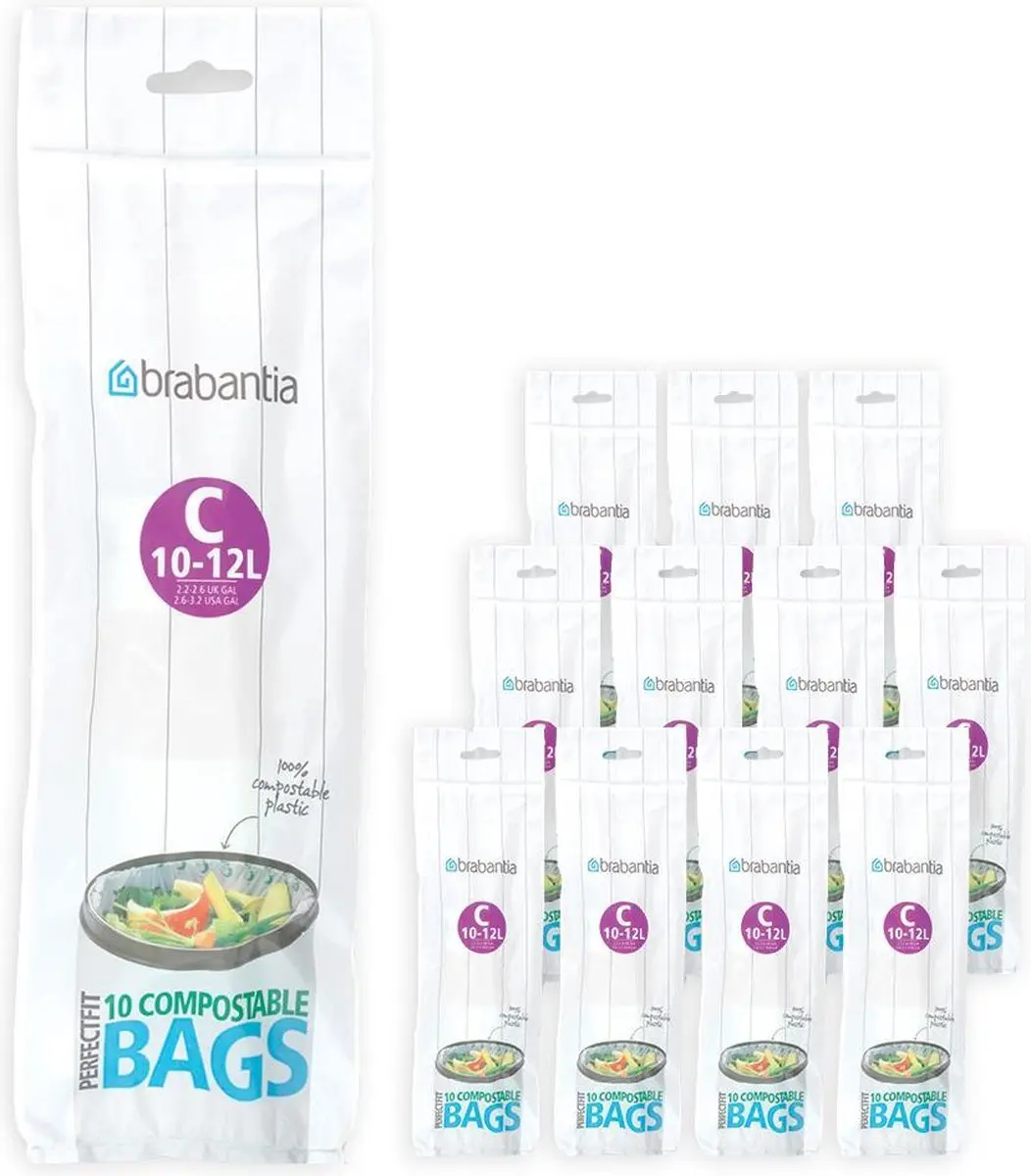Brabantia PerfectFit Composteerbare Vuilniszakken C 120 Stuks