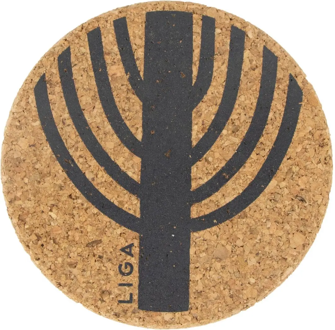 Liga Onderzetter Winter Boom Set - 4 Stuks Kurk Beige