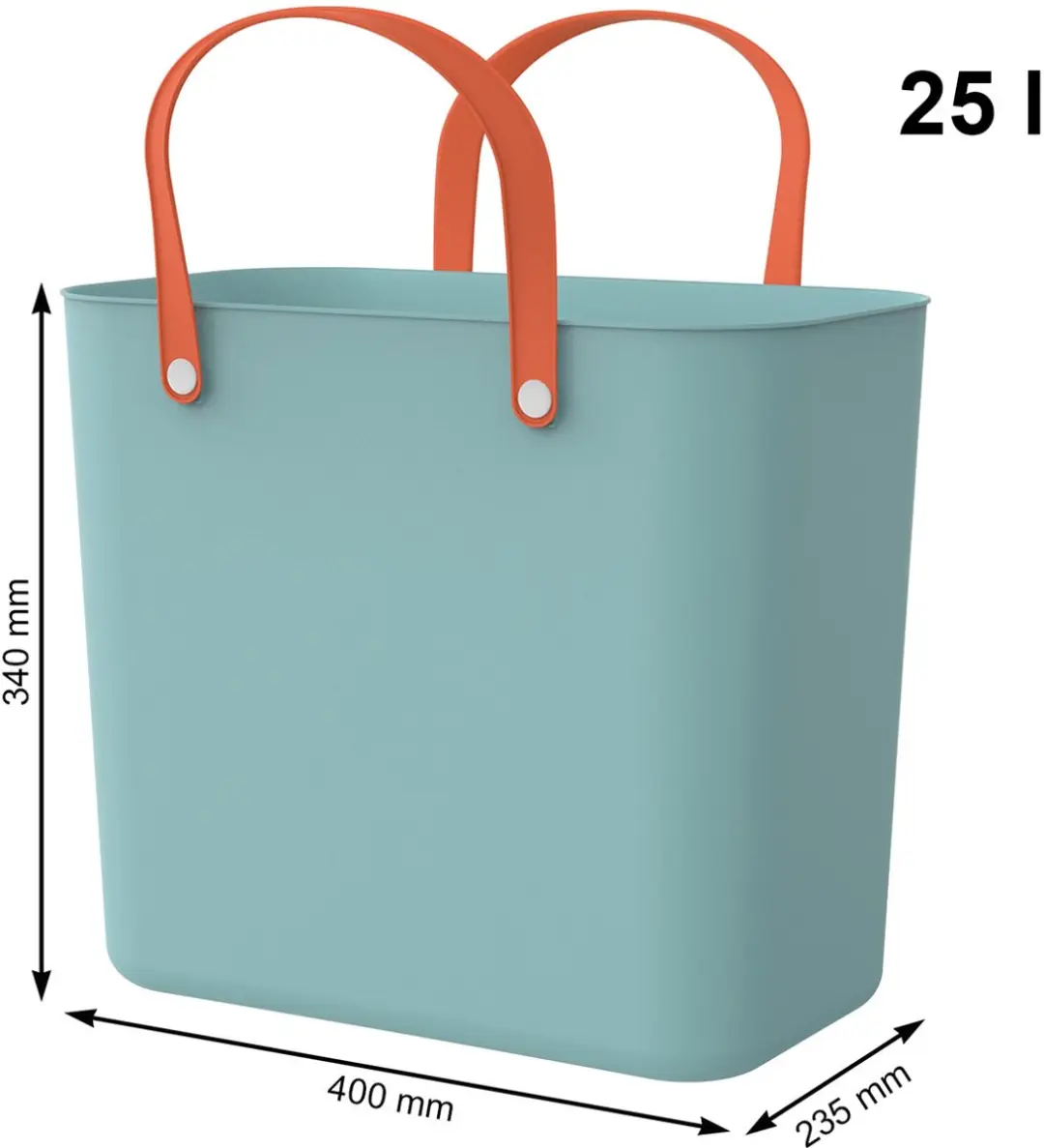 Rotho ALBULA 25L Multibag - 40 kg - Luchtblauw/Oranje