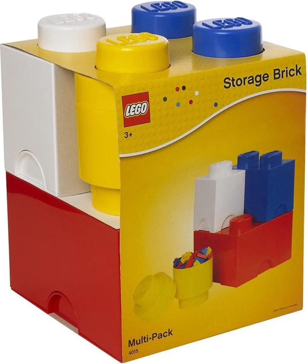 LEGO Brick Set Opbergbox - 4 Vakken 11L Multicolor - afbeelding 2 van 6