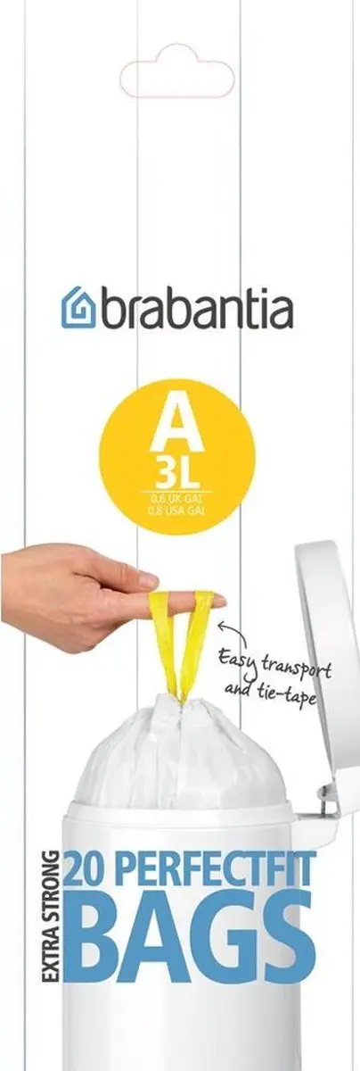 Brabantia Perfect Fit Afvalzakken 3L - 240 Stuks (12x20) - afbeelding 6 van 6