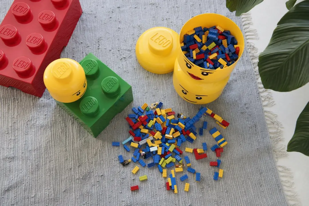 Opbergbox Iconic Hoofd Boy 24 cm, Geel - LEGO