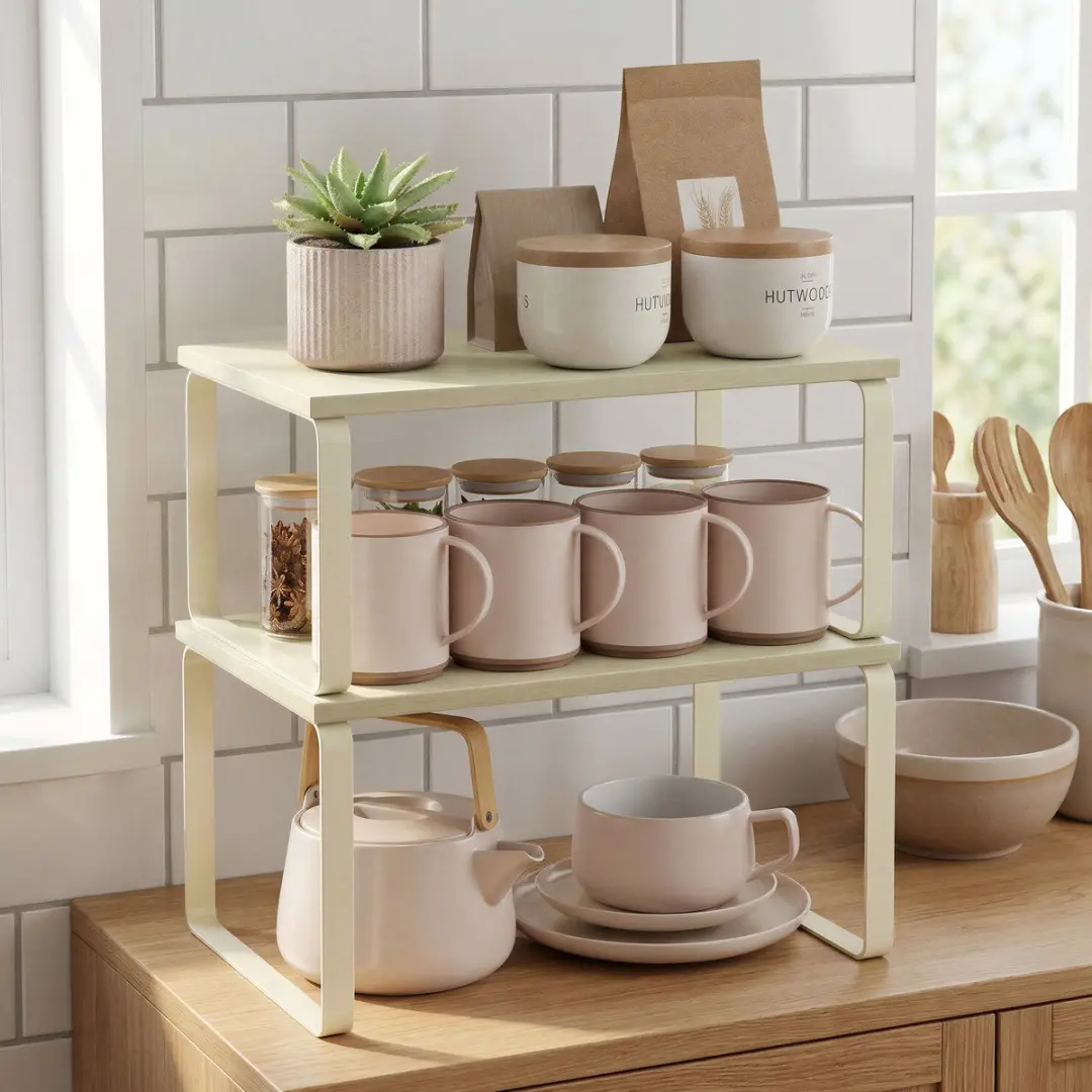 Songmics Kruidenrek Set KCS020W02 - 2 Stuks - Beige