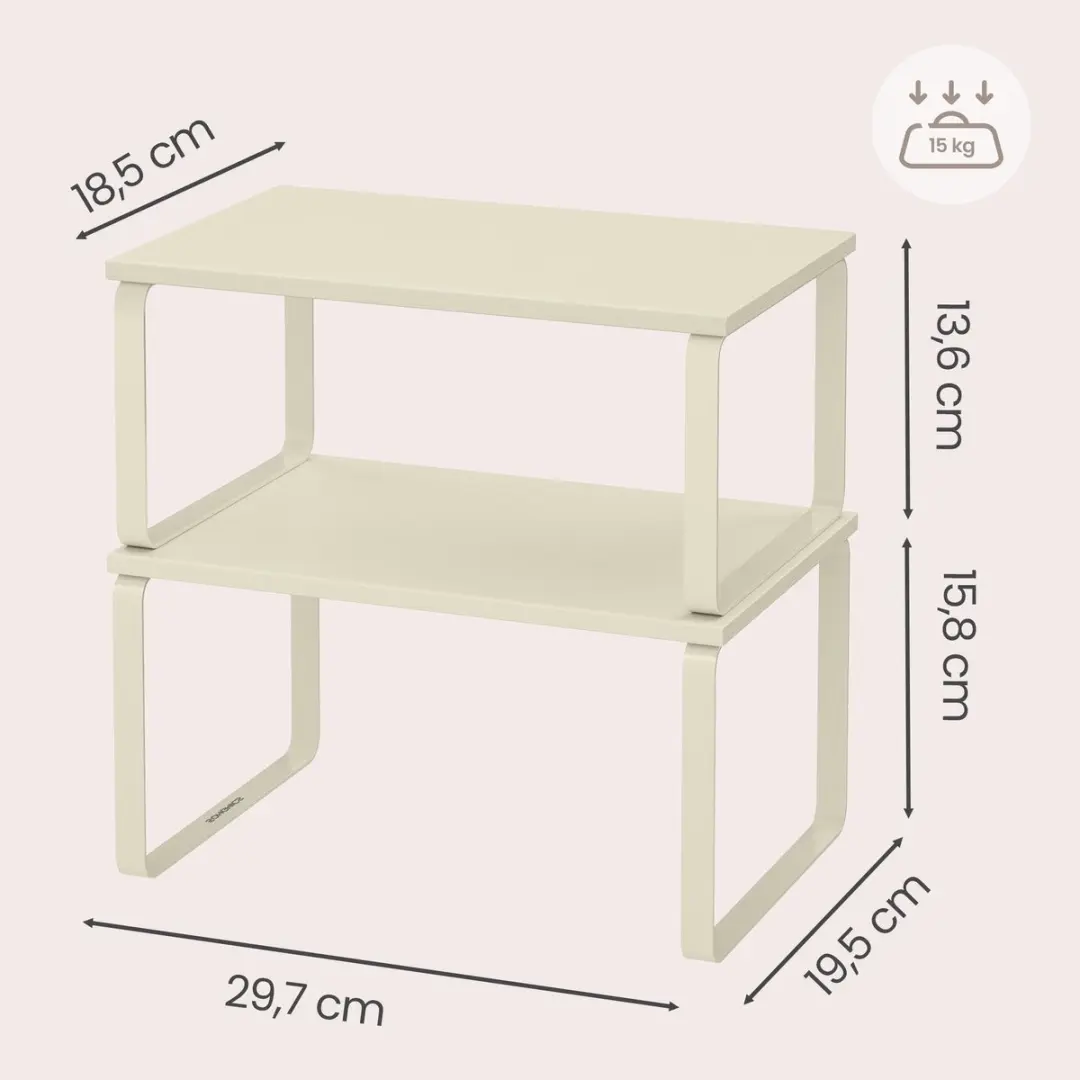 Songmics Kruidenrek Set KCS020W02 - 2 Stuks - Beige