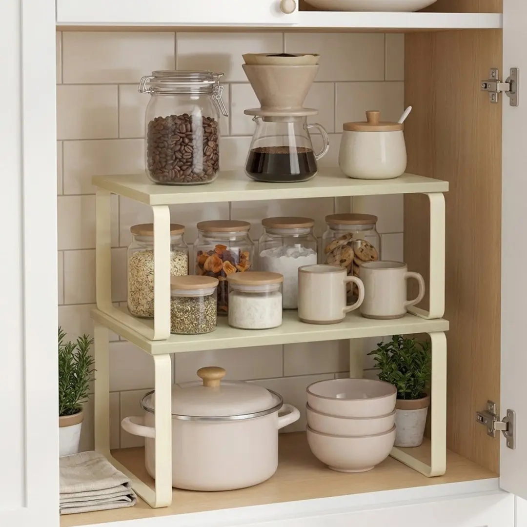 Songmics Kruidenrek Set KCS020W02 - 2 Stuks - Beige