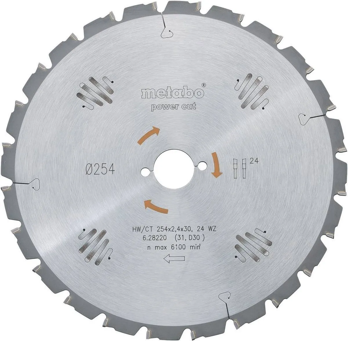 Metabo 628222000 Precision Cut Cirkelzaagblad 254mm - Metaal