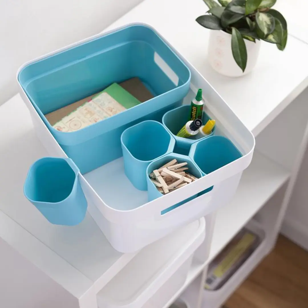 Curver Infinity Box Dots 17L - Molokai Blauw